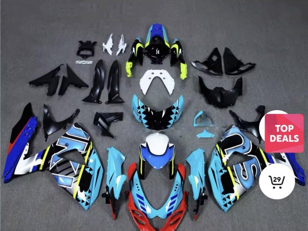 Rabatt Suzuki GSXR 1000 Motorrad Verkleidung 2009-2016 - Blau Rot Gelb Weiss