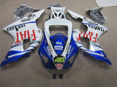 R1 1998-1999 Verkleidungen - Blau Weiß Motul Fiat 46