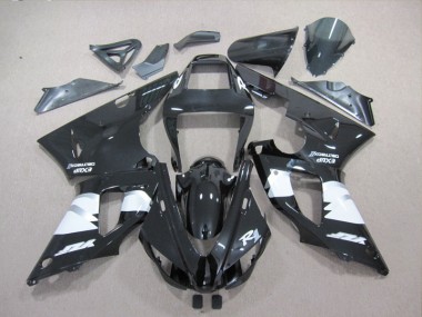 R1 1998-1999 Verkleidungen - Schwarz Weiß Aufkleber