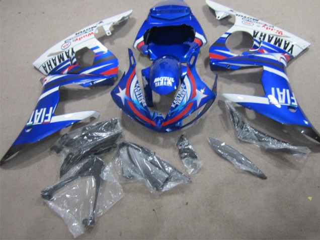 R1 2002-2003 Verkleidung - Blau Weiß Motul Fiat