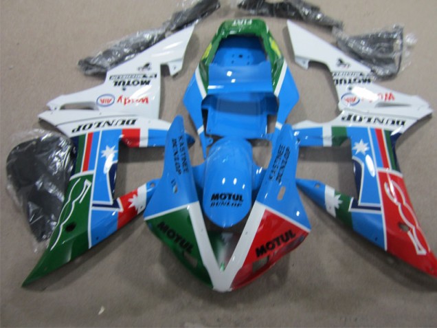 R1 2002-2003 Verkleidungen - BlauSchwarz Motul
