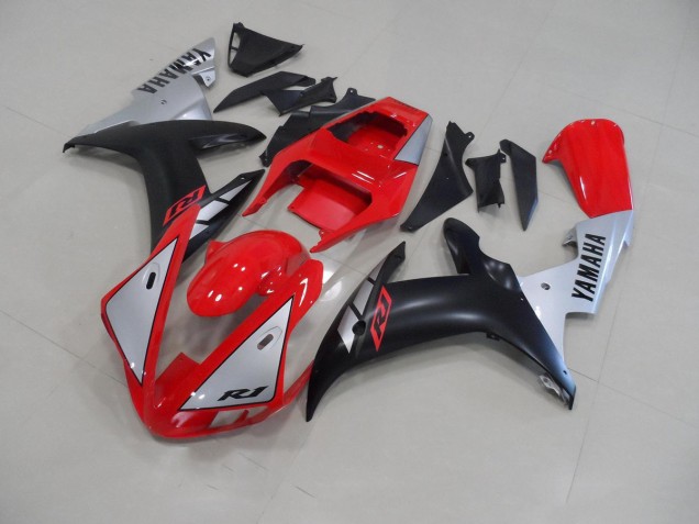 R1 2002-2003 Verkleidungen - Rot Matte Silber R1 2002-2003 Verkleidungen - Rot Matte Silber