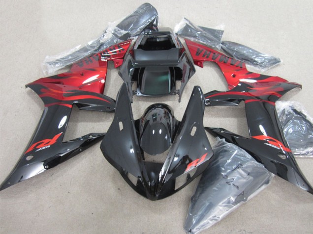 R1 2002-2003 Verkleidungen - Schwarz Rot Aufkleber R1 2002-2003 Verkleidungen - Schwarz Rot Aufkleber