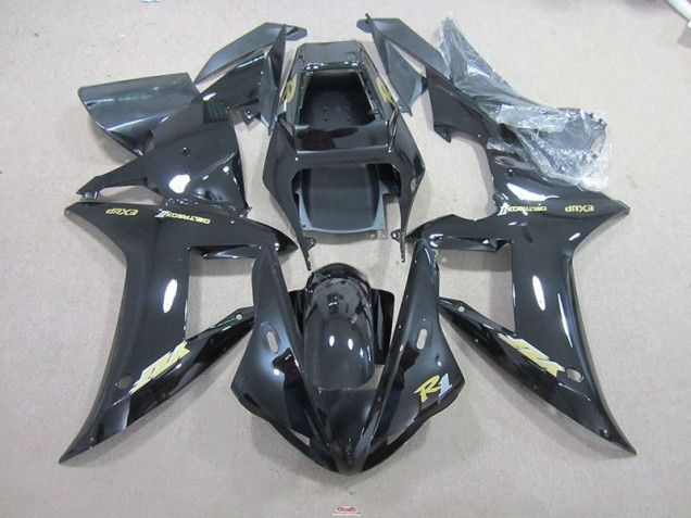 R1 2002-2003 Verkleidungen - Schwarz und Gold Aufkleber
