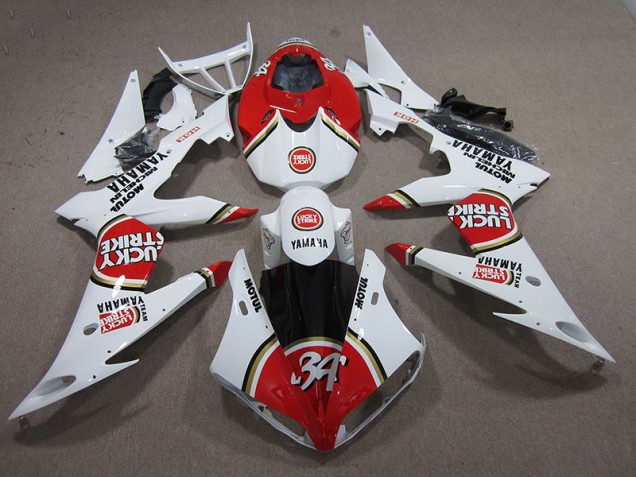 R1 2004-2006 Verkleidungen - Rot Weiß Lucky Strike R1 2004-2006 Verkleidungen - Rot Weiß Lucky Strike