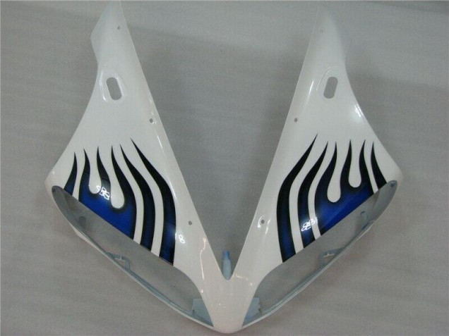 R1 2004-2006 Verkleidungen - Weiß Blau Flamme R1 2004-2006 Verkleidungen - Weiß Blau Flamme