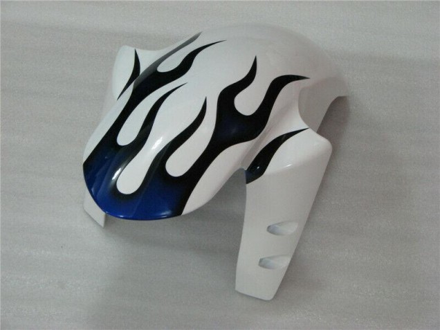 R1 2004-2006 Verkleidungen - Weiß Blau Flamme R1 2004-2006 Verkleidungen - Weiß Blau Flamme