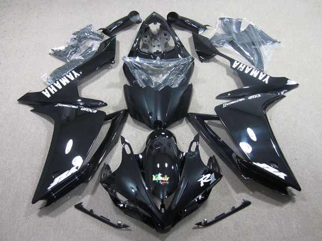 R1 2007-2008 Verkleidung - Schwarz Weiß Aufkleber
