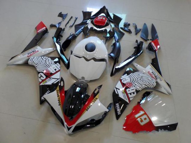 R1 2007-2008 Verkleidungen - Schwarz Weiß Rot R1 2007-2008 Verkleidungen - Schwarz Weiß Rot