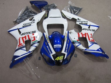 R1 2009-2011 Verkleidungen - Blau Weiß Motul Dunlop 46
