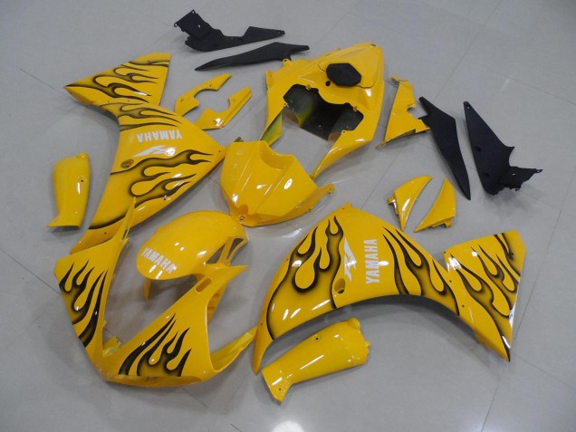 R1 2009-2011 Verkleidungen - Gelb Schwarz Flamme R1 2009-2011 Verkleidungen - Gelb Schwarz Flamme