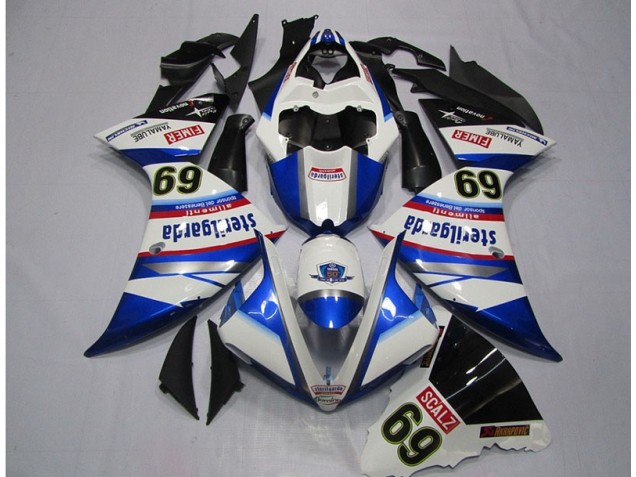 R1 2009-2011 Verkleidungen - Weiß Blau Sterilgarda SCALZ 69 R1 2009-2011 Verkleidungen - Weiß Blau Sterilgarda SCALZ 69