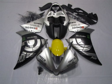 R1 2012-2014 Verkleidungen - Schwarz Silber Iveco Yamalube Monster