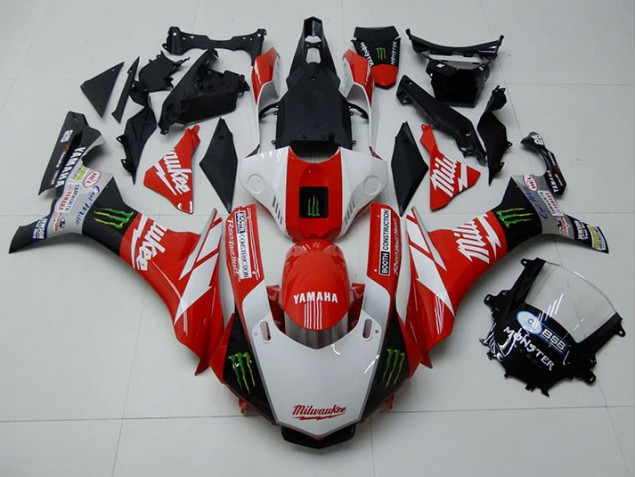 R1 2015-2019 Verkleidungen - Rot Weiß Monster R1 2015-2019 Verkleidungen - Rot Weiß Monster