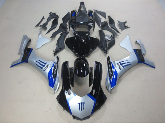 R1 2015-2019 Verkleidungen - Silber Schwarz Blau Monster R1 2015-2019 Verkleidungen - Silber Schwarz Blau Monster