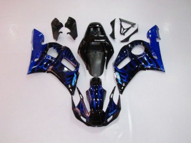 R6 1998-2002 Verkleidungen - Blau Flamme