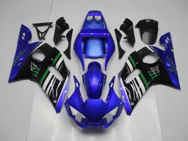 R6 1998-2002 Verkleidungen - Blau Monster