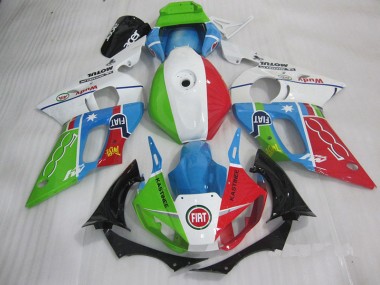 R6 1998-2002 Verkleidungen - Blau Rot Fiat Kastinee