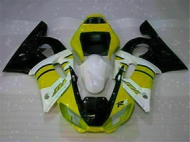R6 1998-2002 Verkleidungen - Gelb Weiß