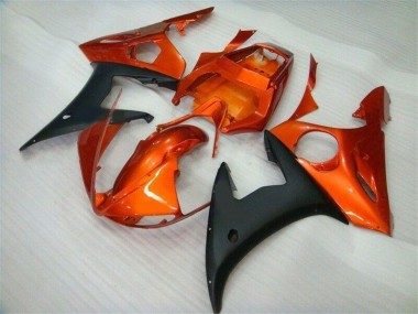 R6 2003-2005 Verkleidungen - Orange Schwarz