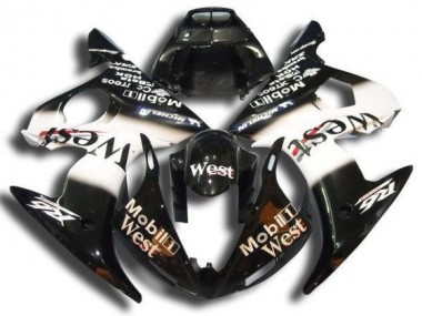 R6 2003-2005 Verkleidungen - Schwarz Mobil West