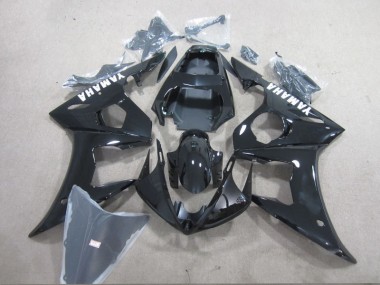 R6 2003-2005 Verkleidungen - Schwarz Weiß Aufkleber
