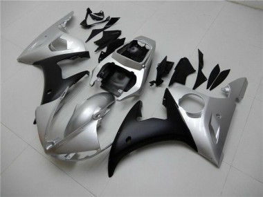 R6 2003-2005 Verkleidungen - Silber Schwarz