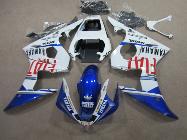 R6 2003-2005 Verkleidungen - Weiß Blau Motul Fiat R6 2003-2005 Verkleidungen - Weiß Blau Motul Fiat
