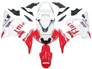 R6 2003-2005 Verkleidungen - Weiß Rot Fiat