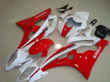 R6 2006-2007 Motorrad Verkleidungen - Rot Weiß