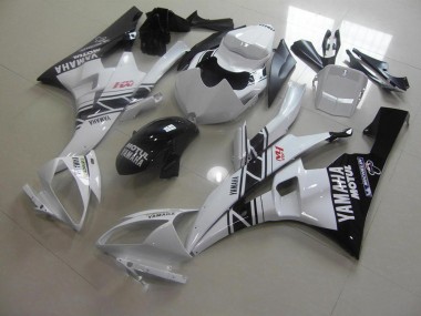 R6 2006-2007 Verkleidung - Schwarz Weiß