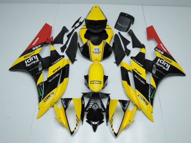 R6 2006-2007 Verkleidungen - Gelb Schwarz Monster R6 2006-2007 Verkleidungen - Gelb Schwarz Monster