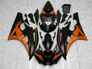 R6 2006-2007 Verkleidungen - Orange Schwarz