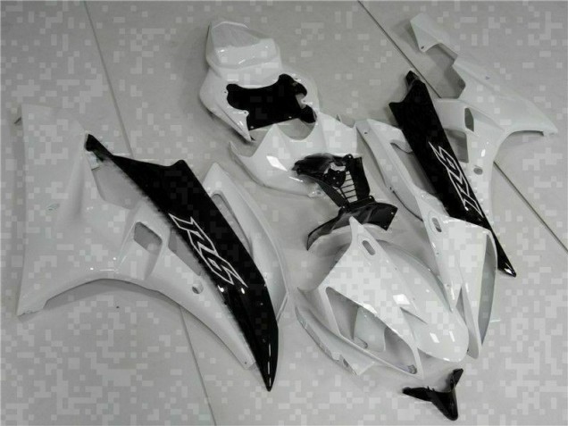 R6 2006-2007 Verkleidungen & Plastik - Weiß Schwarz R6 2006-2007 Verkleidungen & Plastik - Weiß Schwarz