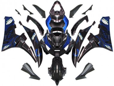 R6 2006-2007 Verkleidungen - Schwarze Blau Flamme