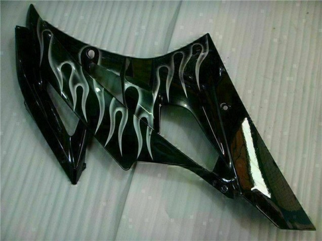 R6 2006-2007 Verkleidungen - Silber Flamme Schwarz R6 2006-2007 Verkleidungen - Silber Flamme Schwarz