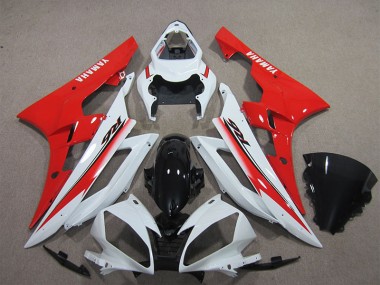 R6 2006-2007 Verkleidungen - Weiß Schwarz Rot