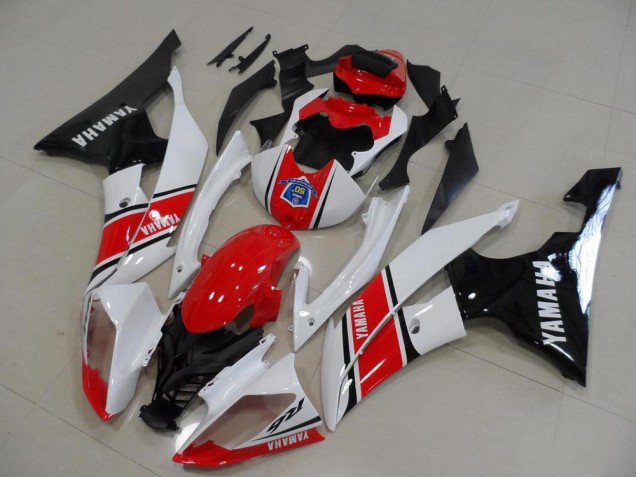 R6 2008-2016 Verkleidungen Komplett Sets - Rot Weiß Schwarz