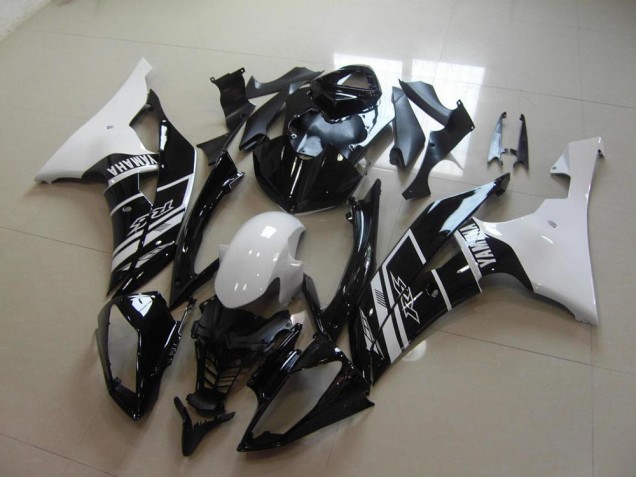 R6 2008-2016 Verkleidungen Komplett Sets - Weiß Schwarz R6 2008-2016 Verkleidungen Komplett Sets - Weiß Schwarz