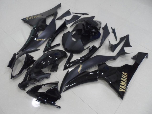 R6 2008-2016 Verkleidungen - Schwarz mit goldenem Aufkleber R6 2008-2016 Verkleidungen - Schwarz mit goldenem Aufkleber