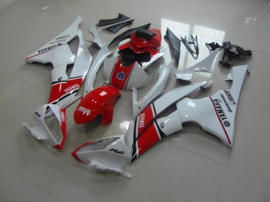 R6 2008-2016 Verkleidungen - Weiß Rot OEM Stil