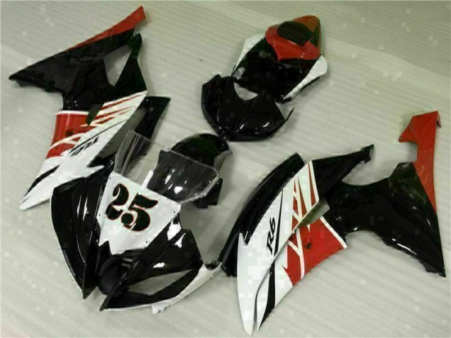 R6 2008-2016 Vollverkleidung - Weiß Schwarz R6 2008-2016 Vollverkleidung - Weiß Schwarz