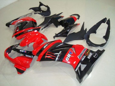ZX 250R 2008-2012 Verkleidungen - Schwarz Rot Monster