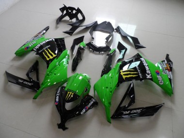 ZX 300R 2013-2016 Verkleidungen - Schwarz Grünes Monster