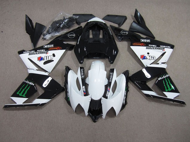 ZX10R 2003-2005 Verkleidungen - Schwarz Weißes Monster ZX10R 2003-2005 Verkleidungen - Schwarz Weißes Monster