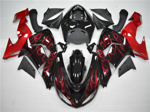 ZX10R 2006-2007 Verkleidungen - Rot Flamme ZX10R 2006-2007 Verkleidungen - Rot Flamme