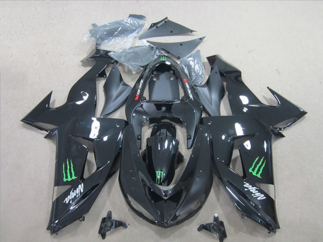 ZX10R 2006-2007 Verkleidungen - Schwarz Grün Monster Ninja ZX10R 2006-2007 Verkleidungen - Schwarz Grün Monster Ninja