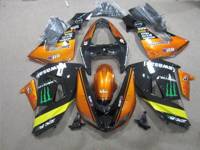 ZX10R 2006-2007 Verkleidungen - Schwarz Orange Monster ZX10R 2006-2007 Verkleidungen - Schwarz Orange Monster