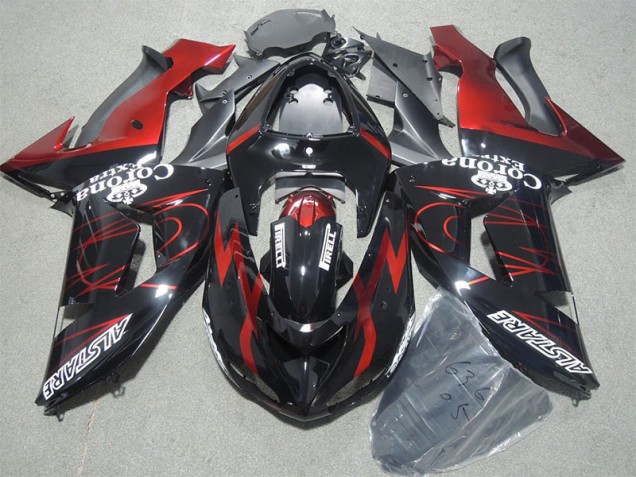 ZX10R 2006-2007 Verkleidungen - Schwarz Rot Corona Extra ZX10R 2006-2007 Verkleidungen - Schwarz Rot Corona Extra