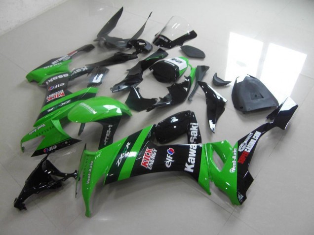 ZX10R 2008-2010 Verkleidungen - Grün Schwarzer Kick ZX10R 2008-2010 Verkleidungen - Grün Schwarzer Kick